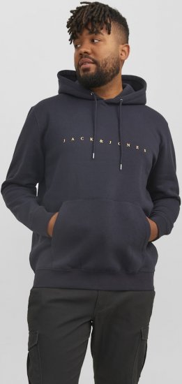 Jack & Jones STAR Hoodie Dark Navy - Megztiniai ir džemperiai - Megztiniai ir Džemperiai - 2XL-14XL