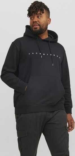 Jack & Jones STAR Hoodie Black - Megztiniai ir džemperiai - Megztiniai ir Džemperiai - 2XL-14XL