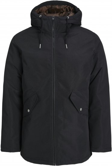 Jack & Jones JJLOOP Parka Black - Didelės vyriškos striukės - Didelės vyriškos striukės