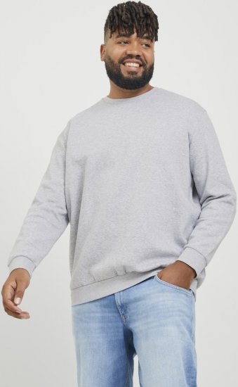 Jack & Jones BRADLEY Sweatshirt Light Grey Melange - Megztiniai ir džemperiai - Megztiniai ir Džemperiai - 2XL-14XL