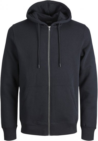 Jack & Jones BRADLEY Zip Hoodi Black - Megztiniai ir džemperiai - Megztiniai ir Džemperiai - 2XL-14XL