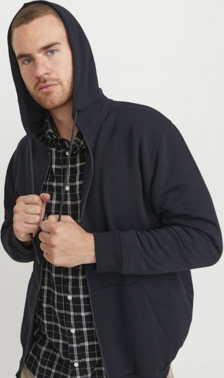 Jack & Jones BRADLEY Zip Hoodi Black - Megztiniai ir džemperiai - Megztiniai ir Džemperiai - 2XL-14XL