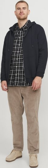 Jack & Jones BRADLEY Zip Hoodi Black - Megztiniai ir džemperiai - Megztiniai ir Džemperiai - 2XL-14XL