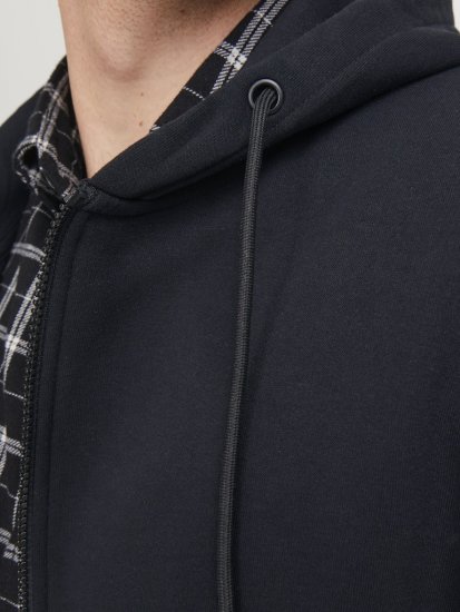 Jack & Jones BRADLEY Zip Hoodi Black - Megztiniai ir džemperiai - Megztiniai ir Džemperiai - 2XL-14XL