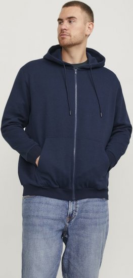 Jack & Jones BRADLEY Zip Hoodie Navy Blazer - Megztiniai ir džemperiai - Megztiniai ir Džemperiai - 2XL-14XL