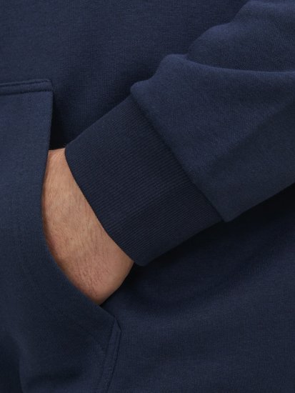 Jack & Jones BRADLEY Zip Hoodie Navy Blazer - Megztiniai ir džemperiai - Megztiniai ir Džemperiai - 2XL-14XL