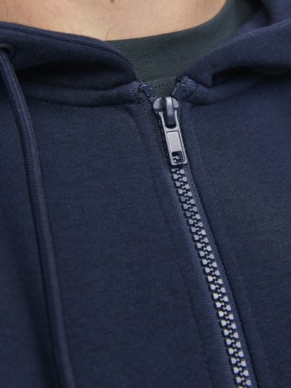 Jack & Jones BRADLEY Zip Hoodie Navy Blazer - Megztiniai ir džemperiai - Megztiniai ir Džemperiai - 2XL-14XL