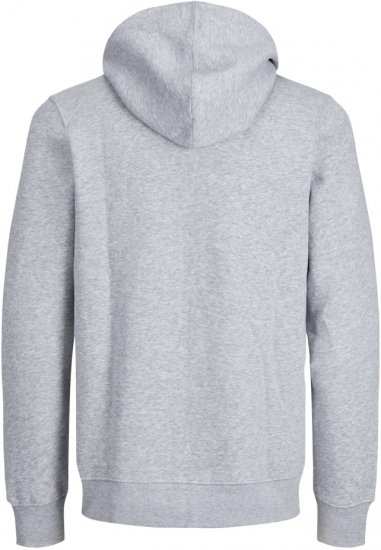 Jack & Jones BRADLEY Zip Hoodie Light Grey Melange - Megztiniai ir džemperiai - Megztiniai ir Džemperiai - 2XL-14XL