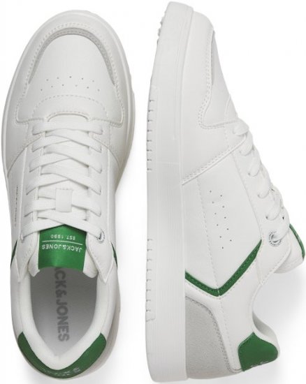 Jack & Jones Ealing 7992 Sneakers White/TREKKING GREEN - Vyriški batai 40-52 - 