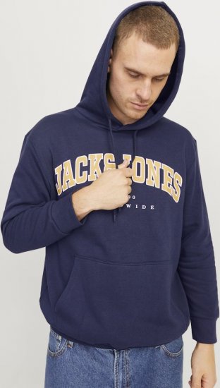Jack & Jones CALEB Hoodie Navy Blazer - Megztiniai ir džemperiai - Megztiniai ir Džemperiai - 2XL-14XL