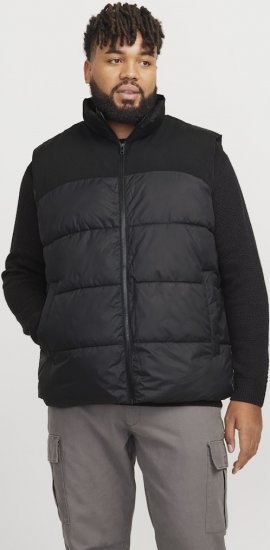 Jack & Jones MOON Bodywarmer Black - Didelės vyriškos striukės - Didelės vyriškos striukės