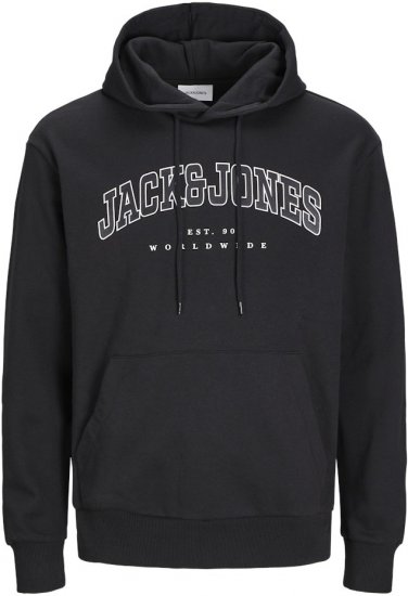 Jack & Jones CALEB Hoodie Black - Megztiniai ir džemperiai - Megztiniai ir Džemperiai - 2XL-14XL
