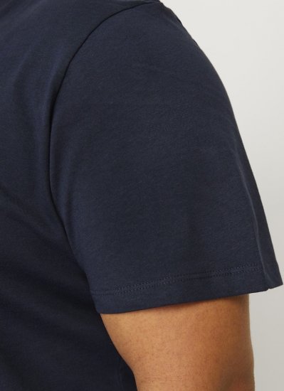 Jack & Jones CALEB VARSITY O-Neck T-Shirt Navy Blazer - Marškinėliai - Marškinėliai - 2XL-14XL
