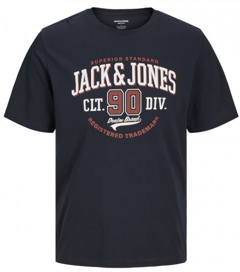 Jack & Jones LOGO O-Neck T-Shirt Dark Navy - Marškinėliai - Marškinėliai - 2XL-14XL