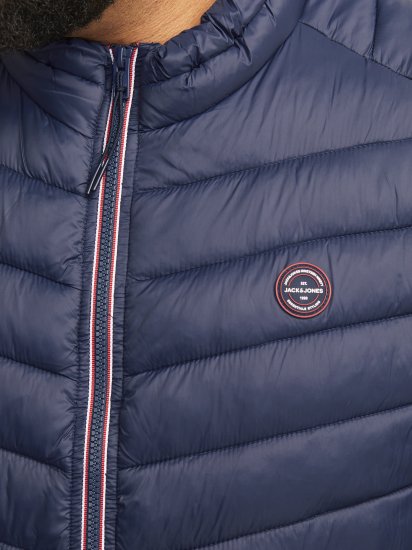 Jack & Jones SPRINT True Red Stitches BODYWARMER Navy Blazer - Didelės vyriškos striukės - Didelės vyriškos striukės