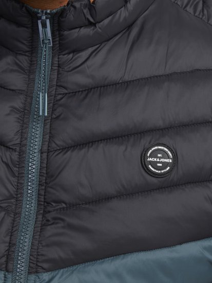 Jack & Jones SPRINT Black Blocking BODYWARMER With Collar Dark Turquoise - Didelės vyriškos striukės - Didelės vyriškos striukės