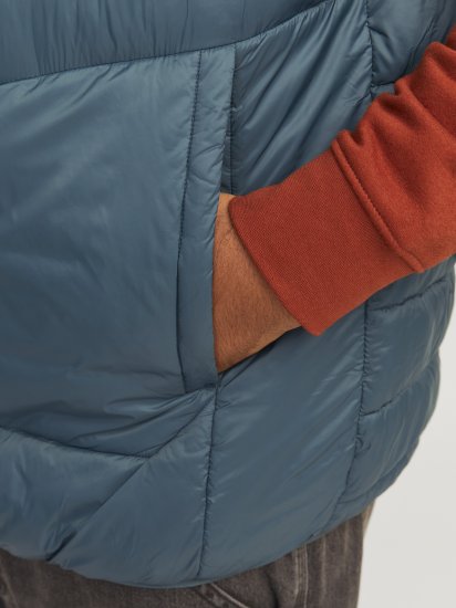 Jack & Jones SPRINT Black Blocking BODYWARMER With Collar Dark Turquoise - Didelės vyriškos striukės - Didelės vyriškos striukės