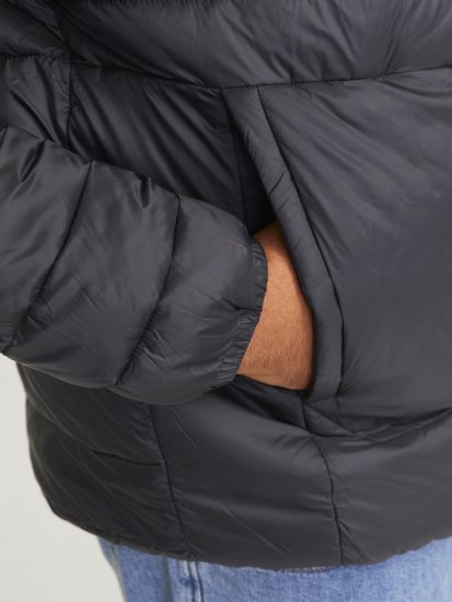 Jack & Jones SPRINT Quilted Collar Jacket Black - Didelės vyriškos striukės - Didelės vyriškos striukės