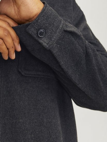 Jack & Jones BRADLEY OLLIE Overshirt LS Black - Marškiniai - Marškiniai - 2XL-8XL