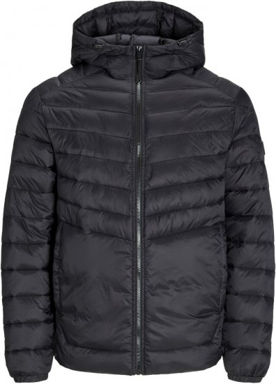 Jack & Jones SPRINT Quilted Hooded Jacket Black - Didelės vyriškos striukės - Didelės vyriškos striukės