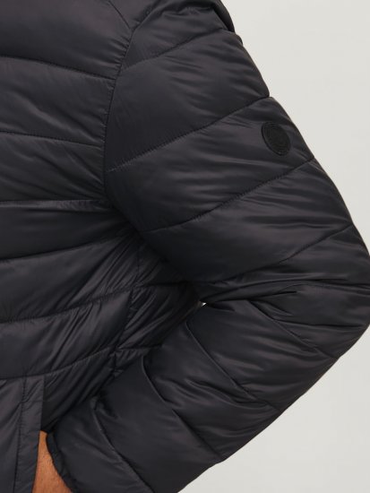 Jack & Jones SPRINT Quilted Hooded Jacket Black - Didelės vyriškos striukės - Didelės vyriškos striukės