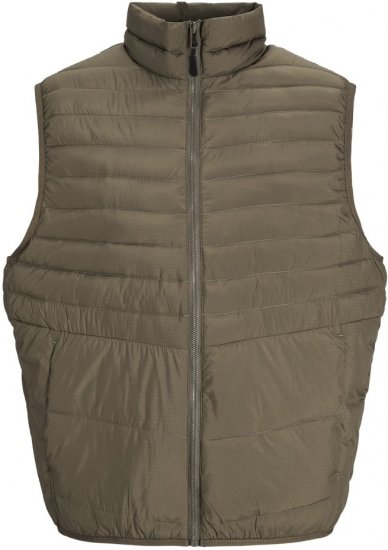 Jack & Jones STATE Vest Brown - Didelės vyriškos striukės - Didelės vyriškos striukės