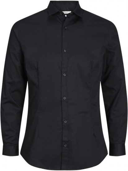 Jack & Jones ARMA LS Shirt Black - Marškiniai - Marškiniai - 2XL-8XL