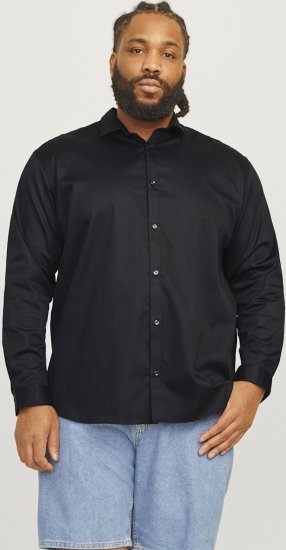 Jack & Jones ARMA LS Shirt Black - Marškiniai - Marškiniai - 2XL-8XL