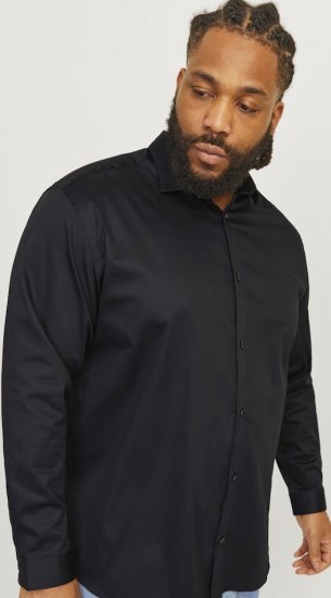 Jack & Jones ARMA LS Shirt Black - Marškiniai - Marškiniai - 2XL-8XL