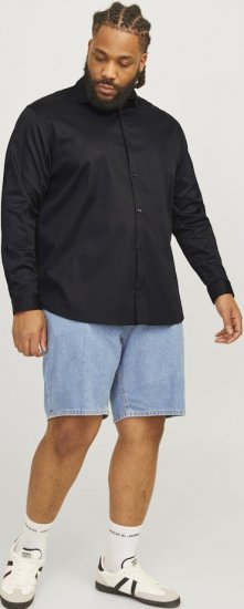 Jack & Jones ARMA LS Shirt Black - Marškiniai - Marškiniai - 2XL-8XL