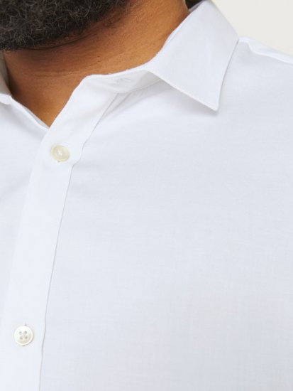 Jack & Jones ARMA LS Shirt White - Marškiniai - Marškiniai - 2XL-8XL