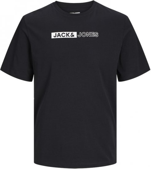 Jack & Jones CORP Logo Play 5 T-Shirt Black - Marškinėliai - Marškinėliai - 2XL-14XL
