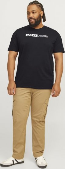 Jack & Jones CORP Logo Play 5 T-Shirt Black - Marškinėliai - Marškinėliai - 2XL-14XL