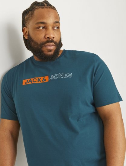 Jack & Jones CORP Logo Play 5 T-Shirt Deep Teal - Marškinėliai - Marškinėliai - 2XL-14XL