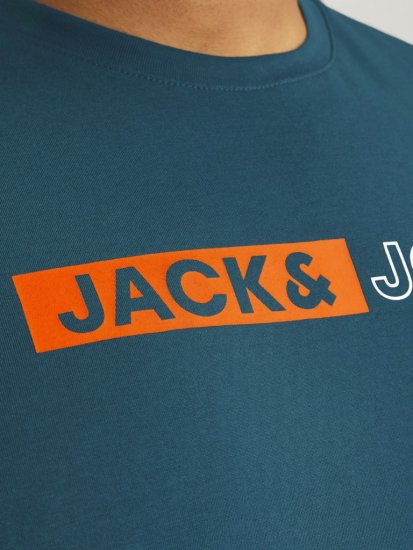 Jack & Jones CORP Logo Play 5 T-Shirt Deep Teal - Marškinėliai - Marškinėliai - 2XL-14XL