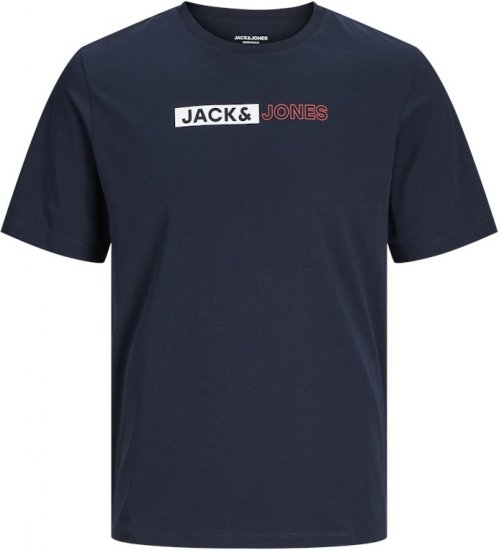 Jack & Jones CORP Logo Play 5 T-Shirt Navy Blazer - Marškinėliai - Marškinėliai - 2XL-14XL
