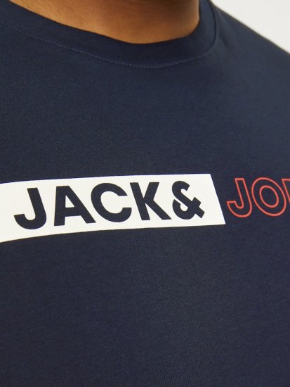 Jack & Jones CORP Logo Play 5 T-Shirt Navy Blazer - Marškinėliai - Marškinėliai - 2XL-14XL