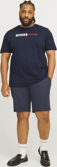 Jack & Jones CORP Logo Play 5 T-Shirt Navy Blazer - Marškinėliai - Marškinėliai - 2XL-14XL