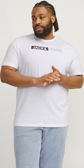 Jack & Jones CORP Logo Play 5 T-Shirt White - Marškinėliai - Marškinėliai - 2XL-14XL
