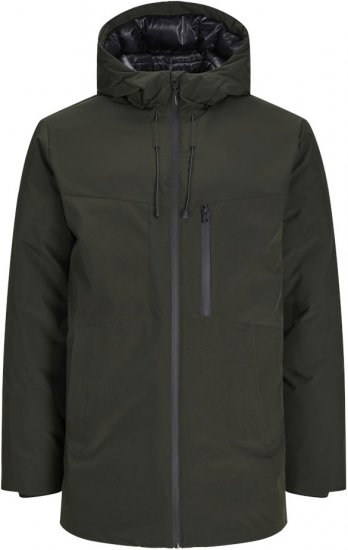Jack & Jones PAYNE Windproof Parka Green - Didelės vyriškos striukės - Didelės vyriškos striukės