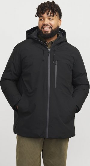 Jack & Jones PAYNE Windproof Parka Black - Didelės vyriškos striukės - Didelės vyriškos striukės