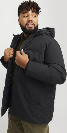Jack & Jones PAYNE Windproof Parka Black - Didelės vyriškos striukės - Didelės vyriškos striukės