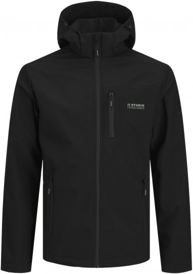 Jack & Jones JJTAYLOR Softshell Jacket Black - Didelės vyriškos striukės - Didelės vyriškos striukės