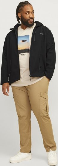 Jack & Jones JJTAYLOR Softshell Jacket Black - Didelės vyriškos striukės - Didelės vyriškos striukės
