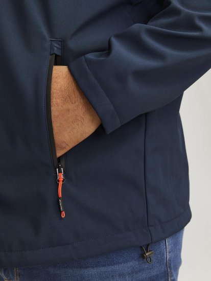 Jack & Jones JJTAYLOR Softshell Jacket Navy Blazer - Didelės vyriškos striukės - Didelės vyriškos striukės