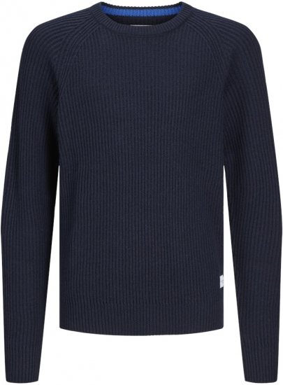 Jack & Jones PANNEL Knitted Sweater Navy Blazer - Megztiniai ir džemperiai - Megztiniai ir Džemperiai - 2XL-14XL
