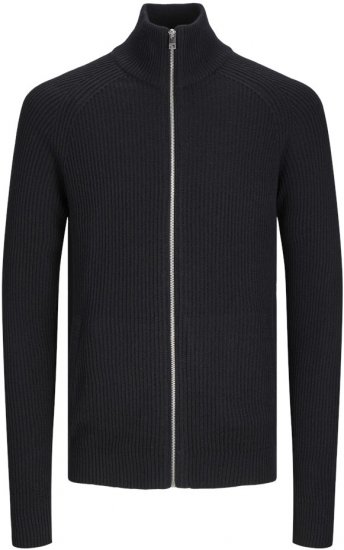 Jack & Jones PANNEL Turtleneck Knitted Sweater with Zipper Black - Megztiniai ir džemperiai - Megztiniai ir Džemperiai - 2XL-14XL