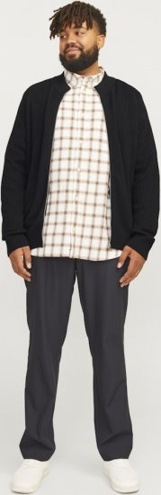 Jack & Jones PANNEL Turtleneck Knitted Sweater with Zipper Black - Megztiniai ir džemperiai - Megztiniai ir Džemperiai - 2XL-14XL