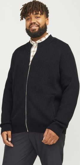 Jack & Jones PANNEL Turtleneck Knitted Sweater with Zipper Black - Megztiniai ir džemperiai - Megztiniai ir Džemperiai - 2XL-14XL