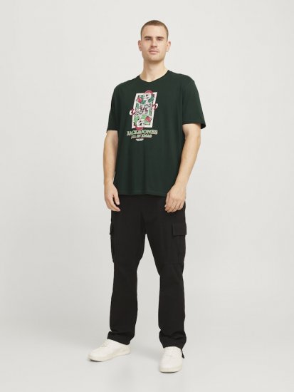Jack & Jones XMAS Christmas Skull T-Shirt Dark Slate Grey - Marškinėliai - Marškinėliai - 2XL-14XL